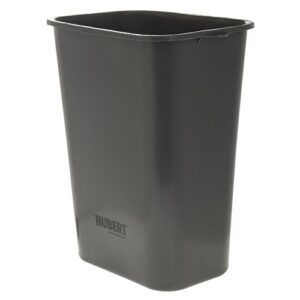 hubert trash can 41 qt grey plastic - 15 1/4"l x 11"w x 20"h