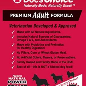 Doc's Choice Premium Adult Chicken Dry Dog Food - Great for Adults and Seniors, Veterinarian Developed, No Fillers/Artificial Ingredients, Made in The USA