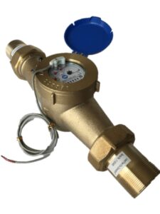 dae mj-200 2" nsf61 non lead potable water meter, pulse output + couplings, gallons