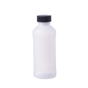 consolidated plastics 41383 modern round bottle with cap, hdpe, 4 oz., 12 piece