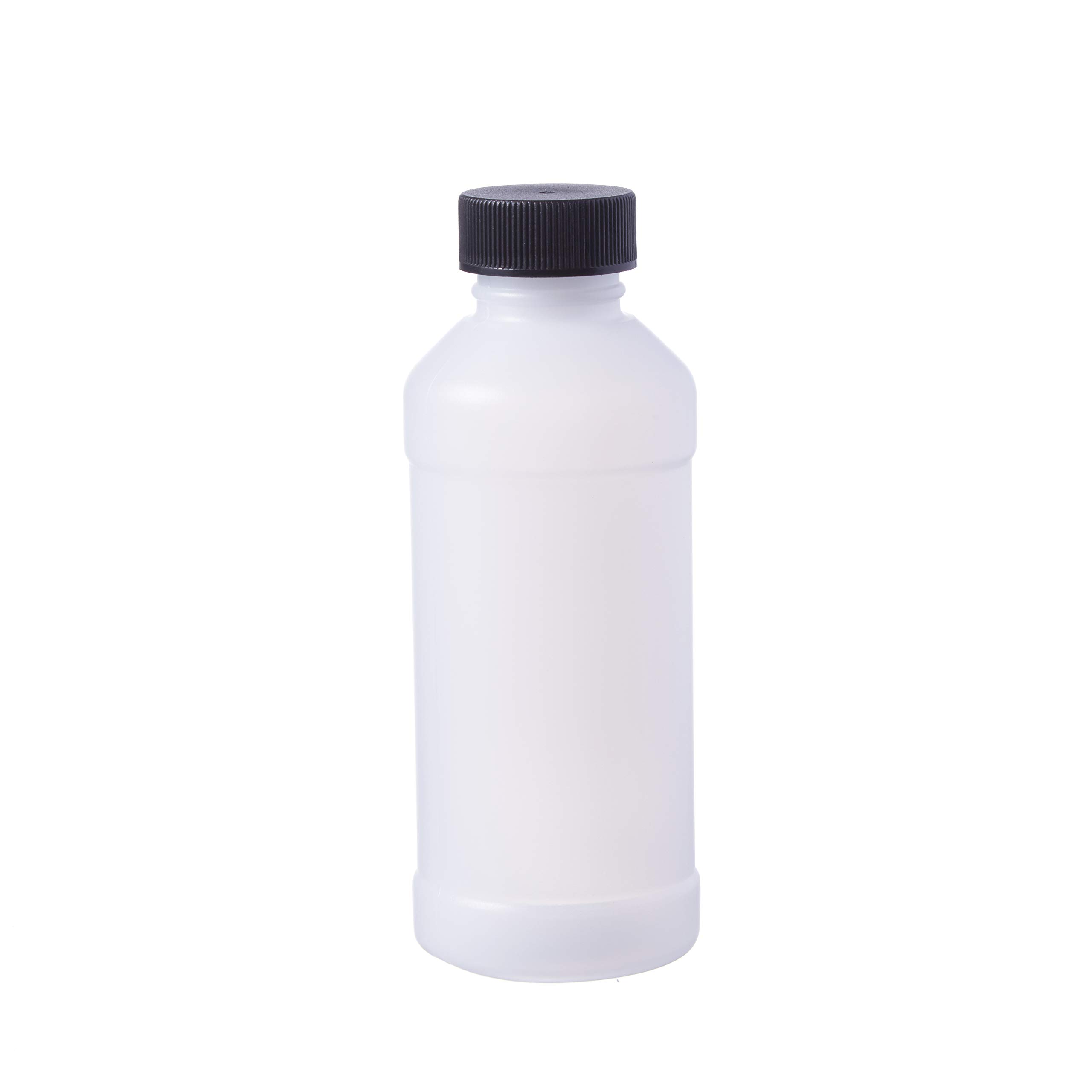 Consolidated Plastics 41383 Modern Round Bottle with Cap, HDPE, 4 oz., 12 Piece