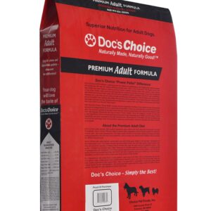 Doc's Choice Premium Adult Chicken Dry Dog Food - Great for Adults and Seniors, Veterinarian Developed, No Fillers/Artificial Ingredients, Made in The USA