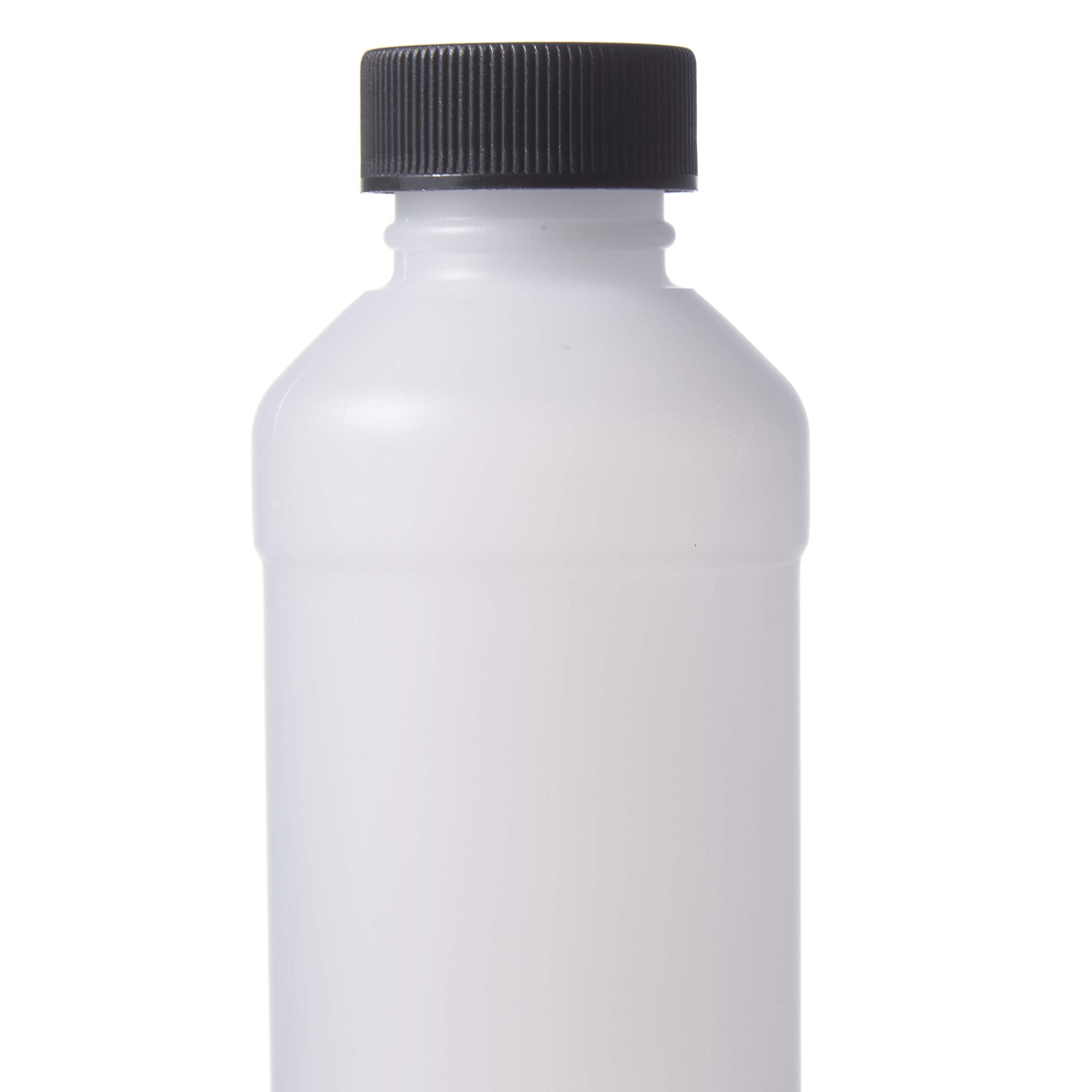 Consolidated Plastics 41383 Modern Round Bottle with Cap, HDPE, 4 oz., 12 Piece