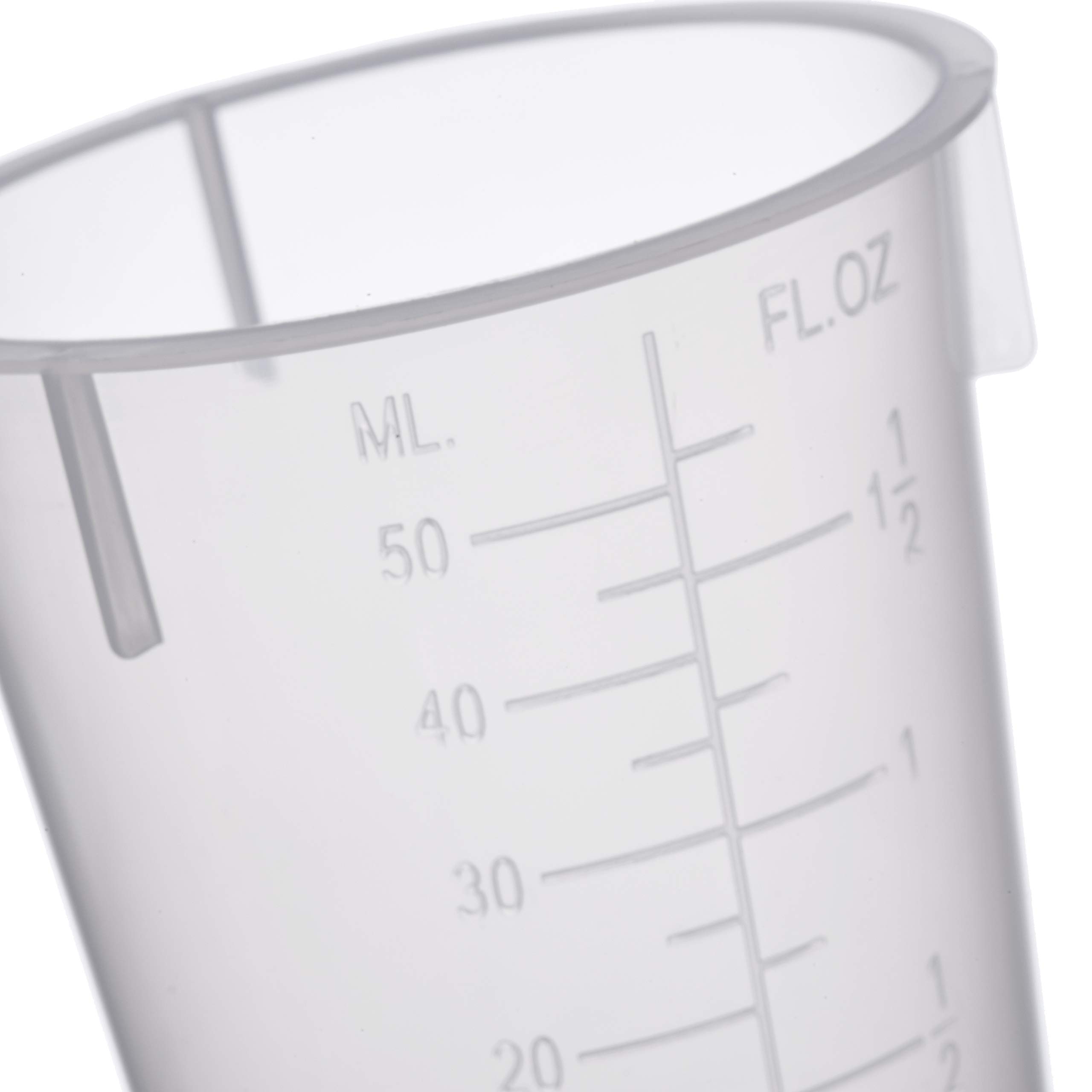 Consolidated Plastics 45374 Disposable Beaker, Polypropylene, 50 mL, 100 Piece