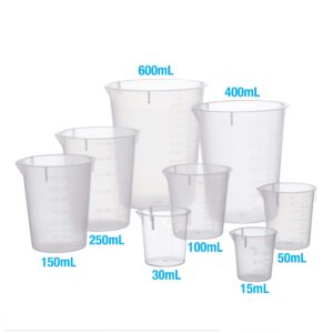 Consolidated Plastics 45374 Disposable Beaker, Polypropylene, 50 mL, 100 Piece