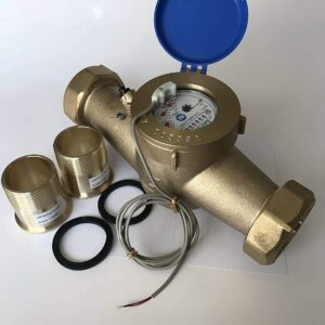 DAE MJ-200 2" NSF61 Non Lead Potable Water Meter, Pulse Output + Couplings, Gallons