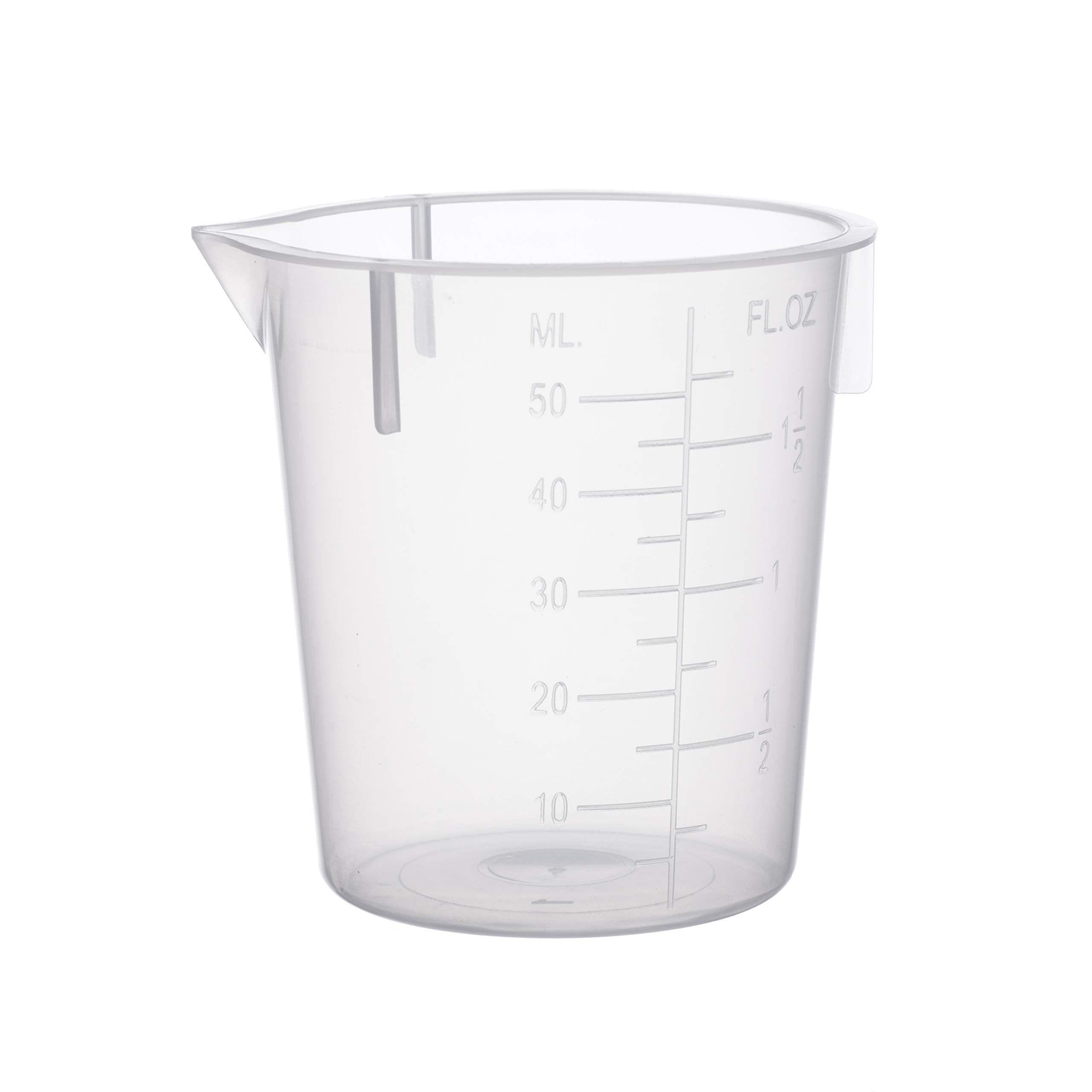 Consolidated Plastics 45374 Disposable Beaker, Polypropylene, 50 mL, 100 Piece