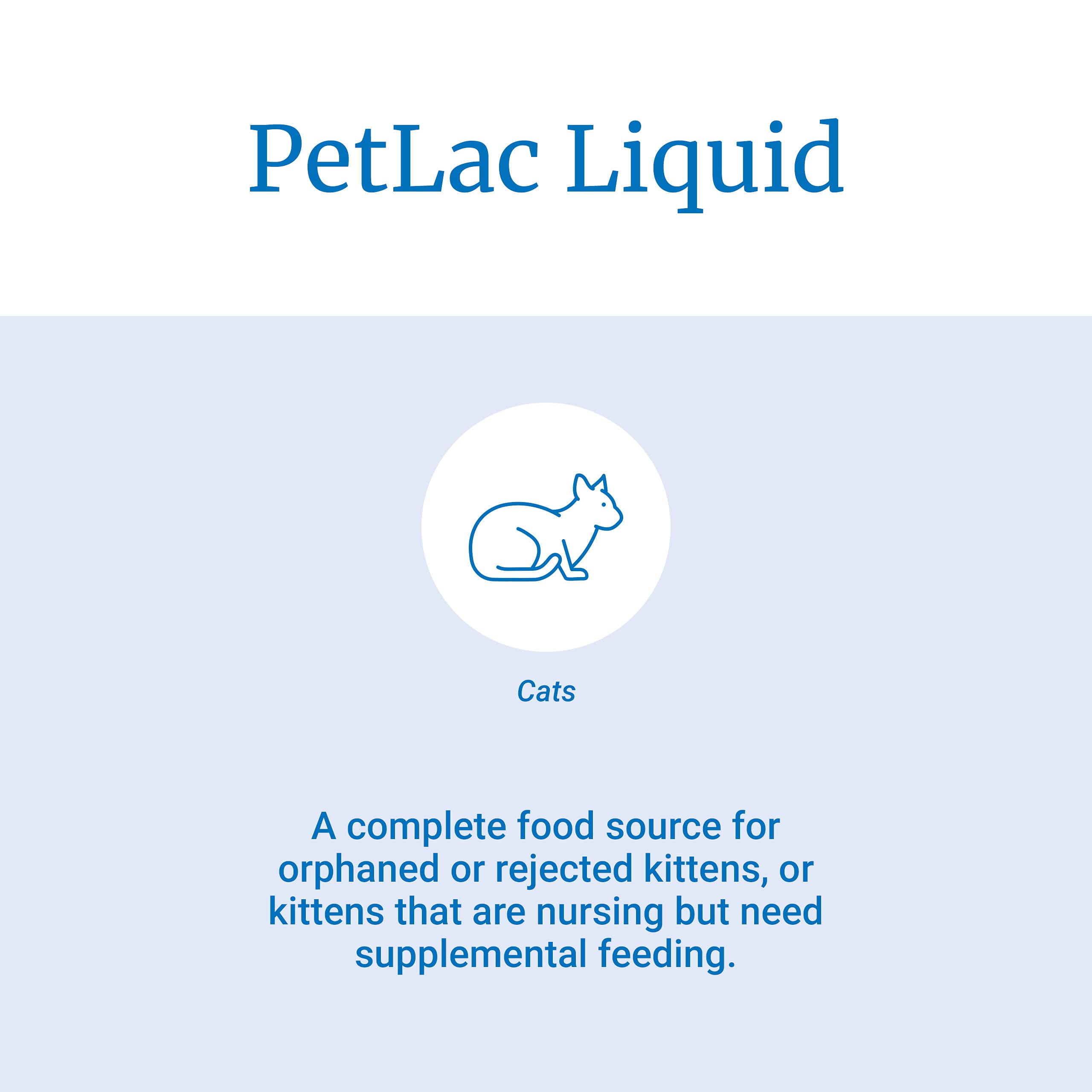 Pet-Ag PetLac Liquid for Kittens - 32 oz - Ready-to-Feed Milk Replacement for Kittens Newborn to Six Weeks Old - Easy to Digest