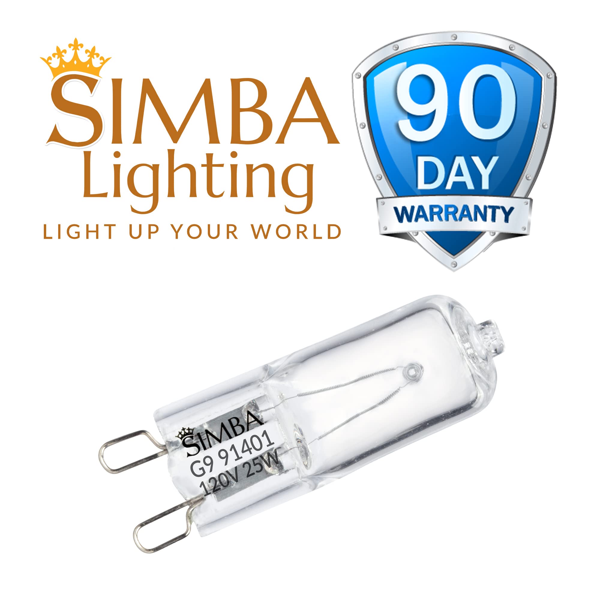 Simba Lighting Halogen Light Bulb G9 T4 60W JCD Bi-Pin (10 Pack) for Chandeliers, Pendants, Cabinet Lights, Landscape Lights, Desk and Floor Lamps, Wall Sconces, 120V Dimmable, 2700K Warm White