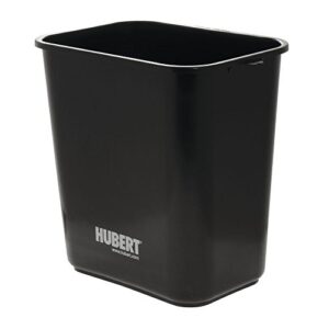 hubert waste basket 28 qt black plastic - 14 1/2"l x 10 1/2"w x 15 1/2"h