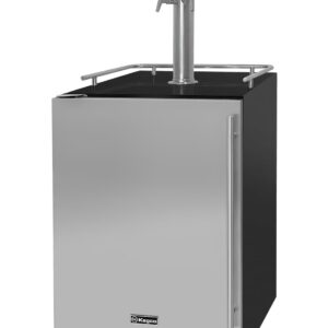 Kegco Kegerator 24" Wide Triple Tap Black/Stainless Steel Undercounter Beer Dispenser HK38BSU-L-3