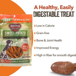 Gaines Family Farmstead Sweet Potato Dog Treats, All Natural Fries, Soft Chews for Dogs, All Ages & Breeds, Nutrient-Rich, Rawhide Alternativem, Dog Training & Rewards, 8 Oz. Bag