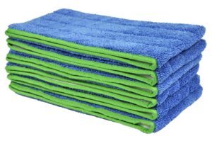 cleanaide all purpose mega microfiber mop pads for 24 inch plate 6 pack