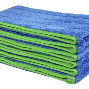 CleanAide All Purpose Mega Microfiber Mop Pads for 24 Inch Plate 6 Pack