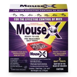 mousex ready-to-use pre-measured 3 oz. bait trays, 2-pack: ecoclear products 620107