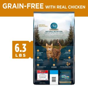 Purina ONE Natural, High Protein, Grain Free Dry Cat Food, True Instinct With Real Chicken - 6.3 Lb. Bag