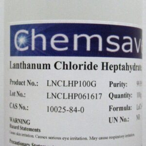 Lanthanum Chloride Heptahydrate, AR Grade, 99.95+%, 100g