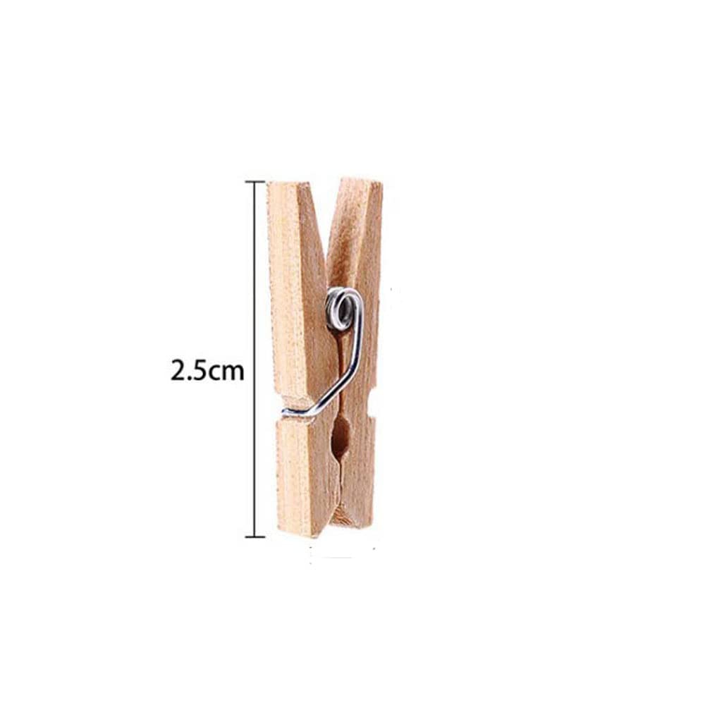 GCA DIY Wooden Pins for Scrapbooking Wood Crafts, Mini Clothespins 100 Per Pack 1"