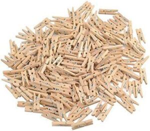 gca diy wooden pins for scrapbooking wood crafts, mini clothespins 100 per pack 1"