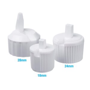 Consolidated Plastics 41244 White Flip Top Dispensing Cap, 28 mm, 28-400 Finish, 12 Piece