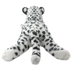 TAGLN The Jungle Animals Stuffed Plush Toys Cheetah Tiger Panther Lioness Pillows (White Leopard, 16 Inch)