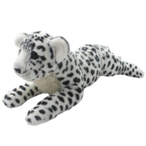 TAGLN The Jungle Animals Stuffed Plush Toys Cheetah Tiger Panther Lioness Pillows (White Leopard, 16 Inch)