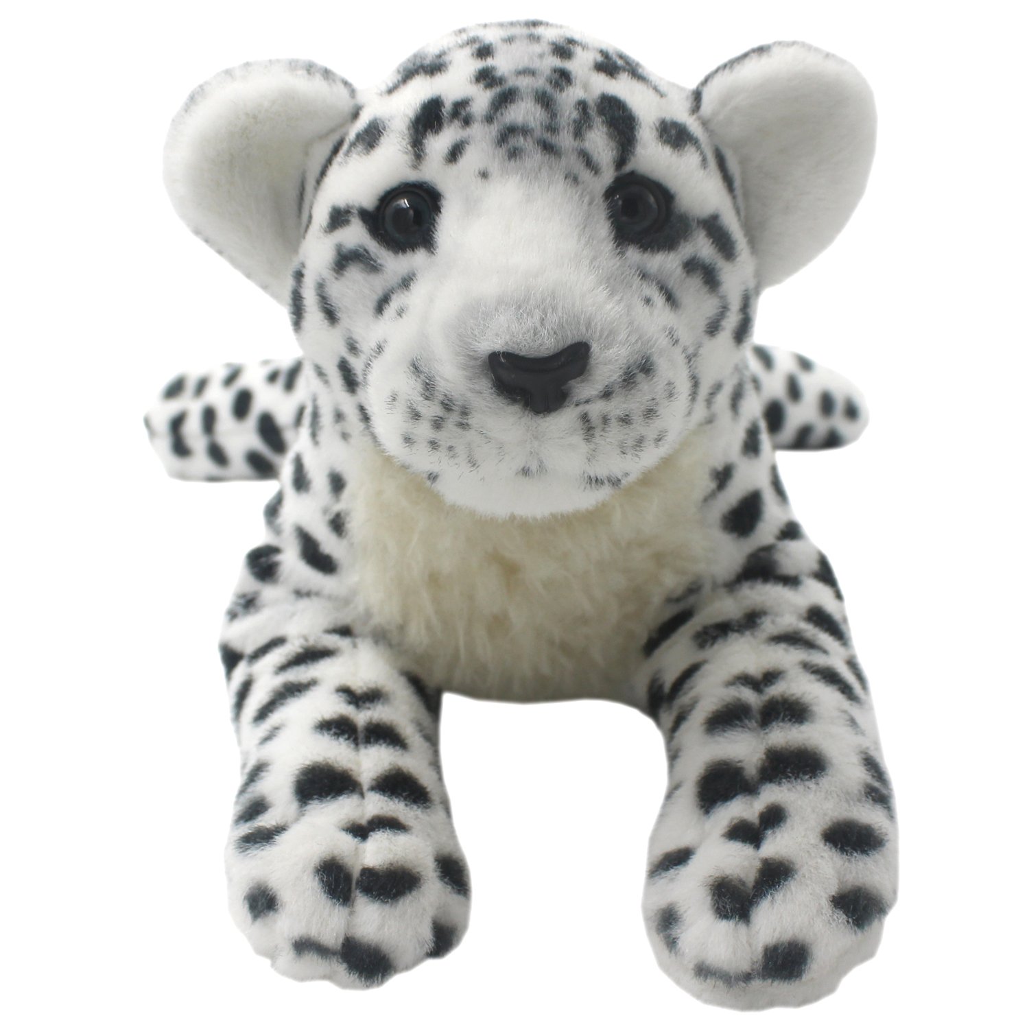 TAGLN The Jungle Animals Stuffed Plush Toys Cheetah Tiger Panther Lioness Pillows (White Leopard, 16 Inch)