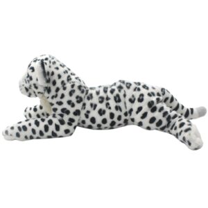 TAGLN The Jungle Animals Stuffed Plush Toys Cheetah Tiger Panther Lioness Pillows (White Leopard, 16 Inch)