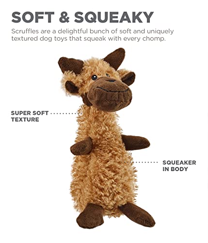 Outward Hound Scruffles Moose Plush Squeaky Dog Toy, Small