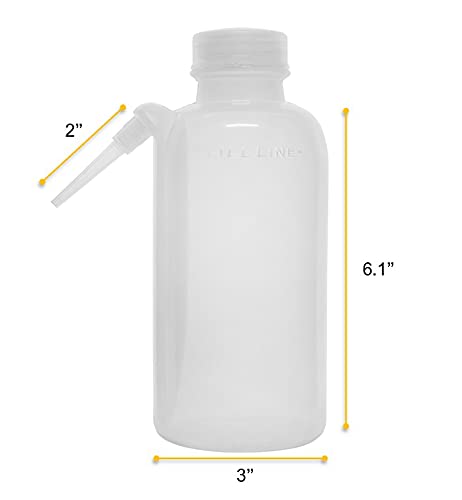 EISCO Wash Bottle, 500ml - Polyethylene - Translucent, Unbreakable - Screw Cap with Down Spout for Dispensing Liquid Labs