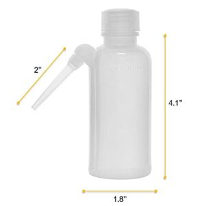 EISCO Wash Bottle, 125ml - Polyethylene - Translucent, Unbreakable - Screw Cap with Down Spout for Dispensing Liquid Labs