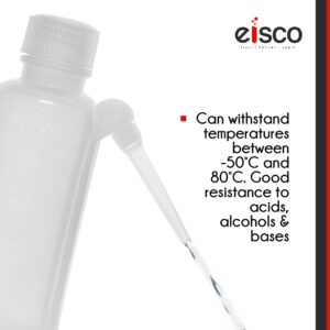 EISCO Wash Bottle, 500ml - Polyethylene - Translucent, Unbreakable - Screw Cap with Down Spout for Dispensing Liquid Labs