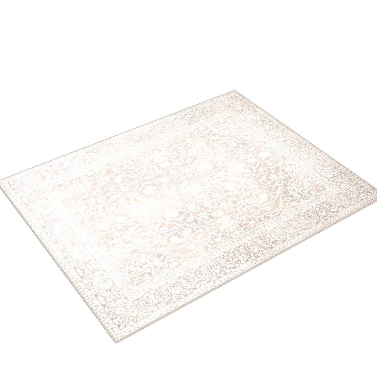 SAFAVIEH Reflection Collection Area Rug - 8' x 10', Beige & Cream, Vintage Distressed Design, Non-Shedding & Easy Care, Ideal for High Traffic Areas in Living Room, Bedroom (RFT670A)