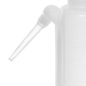 EISCO Wash Bottle, 125ml - Polyethylene - Translucent, Unbreakable - Screw Cap with Down Spout for Dispensing Liquid Labs