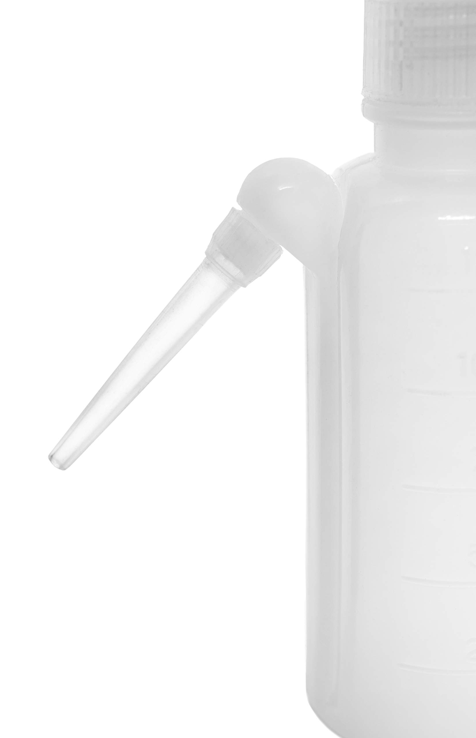 EISCO Wash Bottle, 125ml - Polyethylene - Translucent, Unbreakable - Screw Cap with Down Spout for Dispensing Liquid Labs