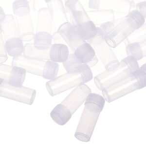 BCP 50Pcs 5ML Plastic Sample Small Bottle Vial Storage Vial Storage Container Test Tube for Lab