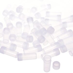 BCP 50Pcs 5ML Plastic Sample Small Bottle Vial Storage Vial Storage Container Test Tube for Lab