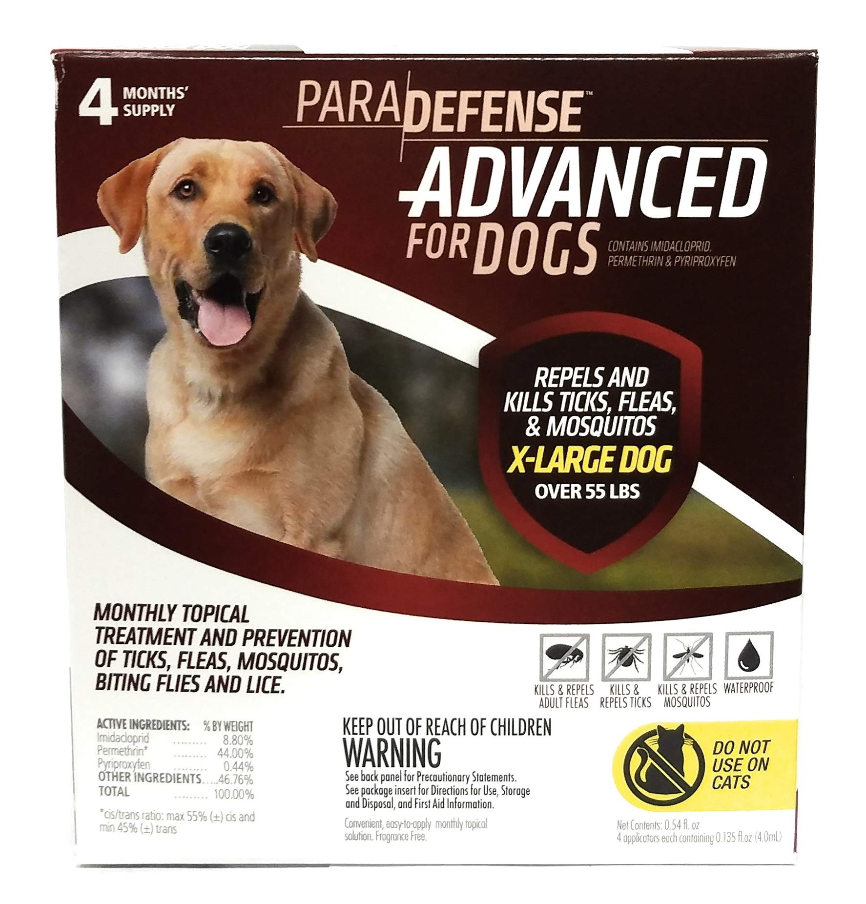 Para Defense Advanced 56+ lb Dog Pet Flea Control Supply, X-Large