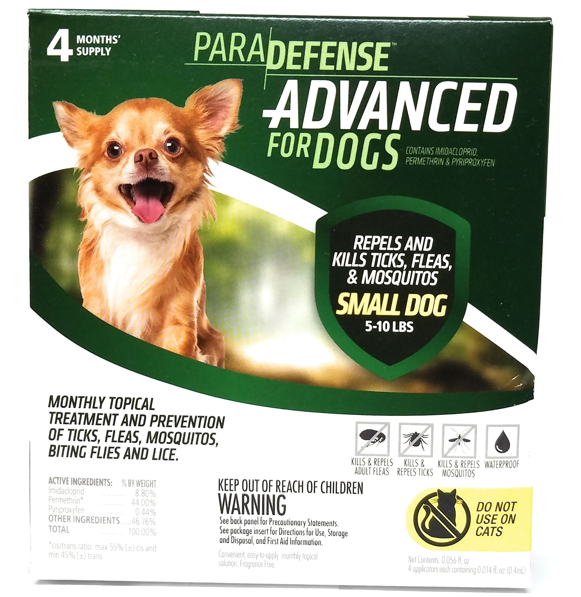 Para Defense Advanced 5-10 lb Dog Pet Flea Control Supply, Small