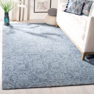 safavieh abstract collection area rug - 6' x 9', blue, handmade wool, ideal for high traffic areas in living room, bedroom (abt207a)