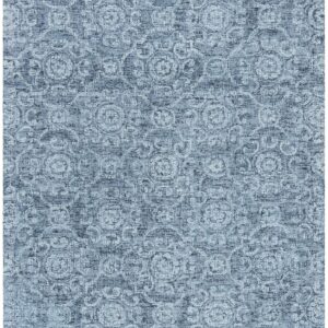 SAFAVIEH Abstract Collection Area Rug - 6' x 9', Blue, Handmade Wool, Ideal for High Traffic Areas in Living Room, Bedroom (ABT207A)