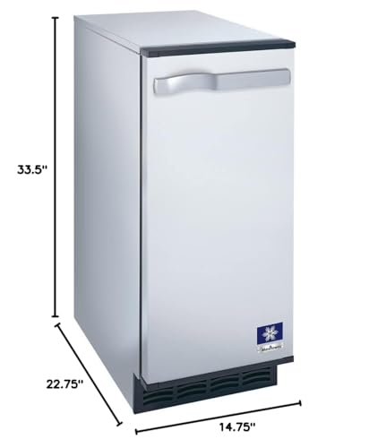 Manitowoc SM-50A 14 3/4" Air Cooled Undercounter Octagonal Cube Ice Machine with 25 lb. Bin - 53 lb.