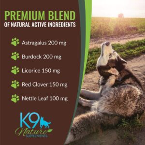 K9 Nature Supplements: All-Clear - Allergy Supplement for Dogs - 45 Chews - Soothing Herbal Formula with Natural Ingredients - Support for Pet’s Seasonal Allergies & Itching - for All Breeds