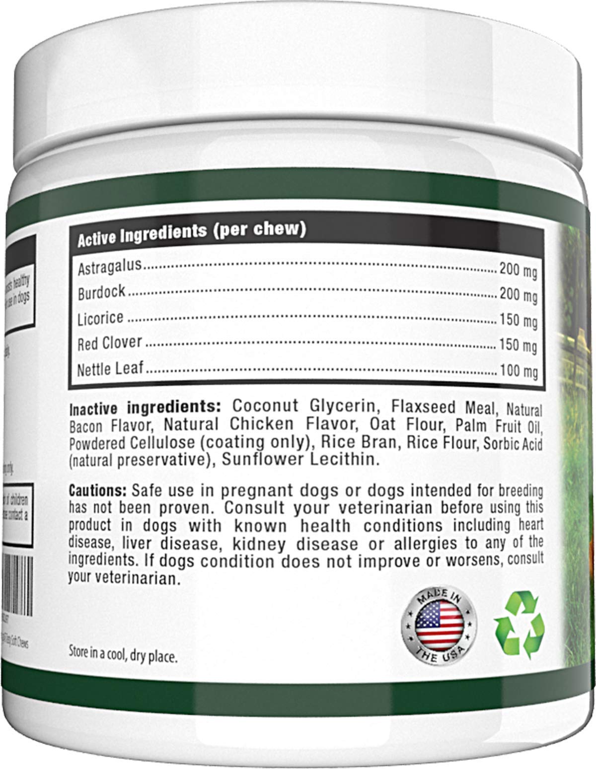 K9 Nature Supplements: All-Clear - Allergy Supplement for Dogs - 45 Chews - Soothing Herbal Formula with Natural Ingredients - Support for Pet’s Seasonal Allergies & Itching - for All Breeds