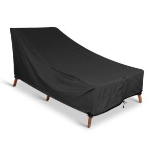 Chaise Lounge Cover - KHOMO GEAR - Panther Series - Heavy Duty Patio Furniture Cover - Black Outdoor