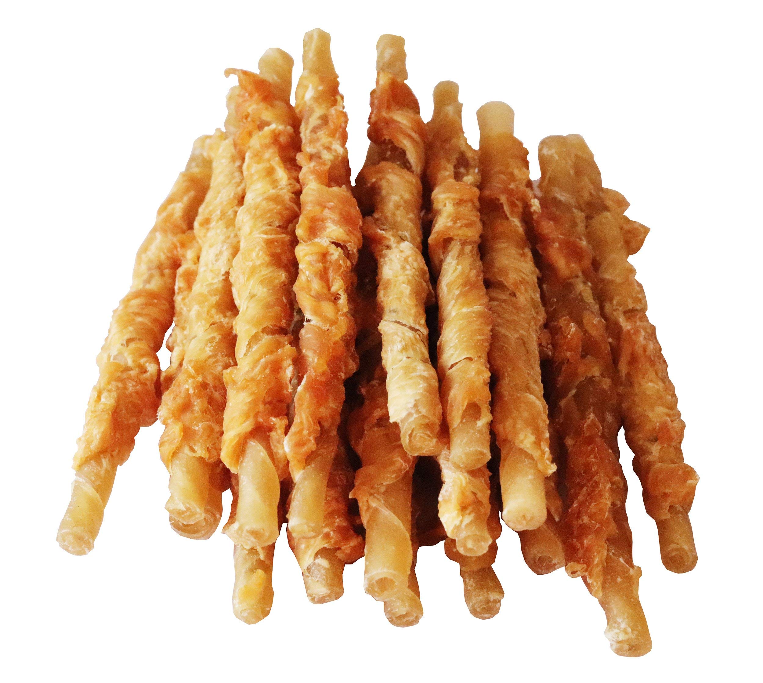 Pawant Chicken Wrapped Rawhides for Dogs Treats Puppy Training Snacks Sticks Dog Rawhide Chews All Natural Dog Treats 0.5lb