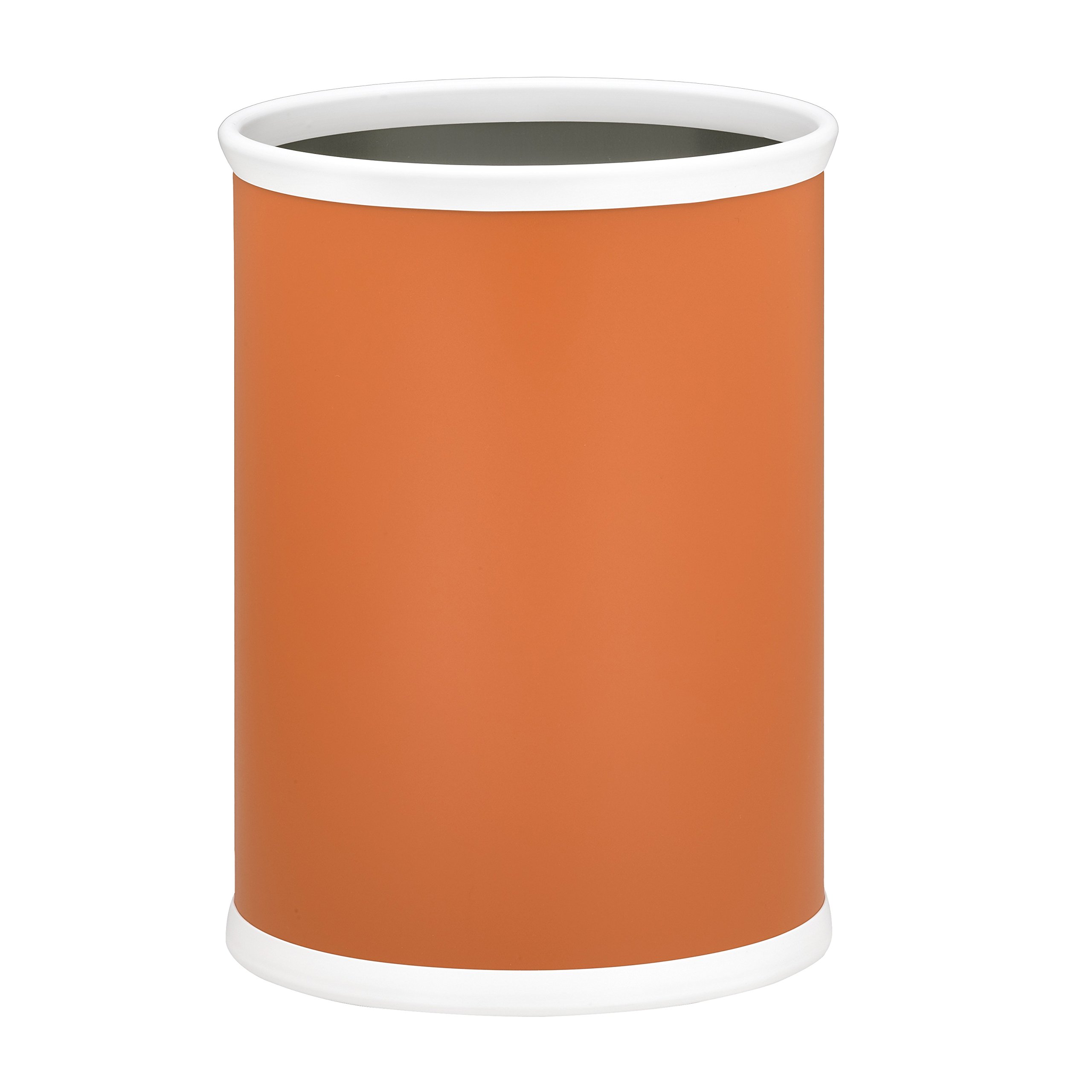 Kraftware Fun Colors Oval Wastebasket, 14”, Spicy Orange