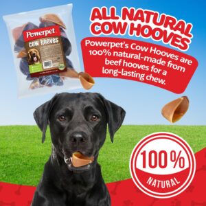 Powerpet 100% Natural Cow Hooves for Dogs – Durable Chews & Dental Treats for All Dog Breeds & Sizes, Helps Reduce Tartar & Boredom, Large Hoofs for Chewing, Supports Clean Teeth & Gums, 20 Pack