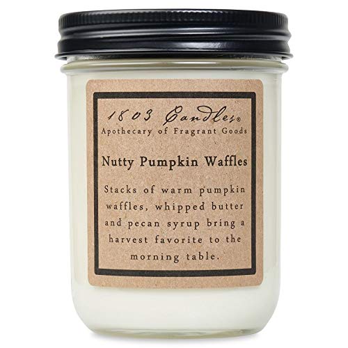 1803 Candles - 14 oz. Jar Soy Candles - (Nutty Pumpkin Waffles)