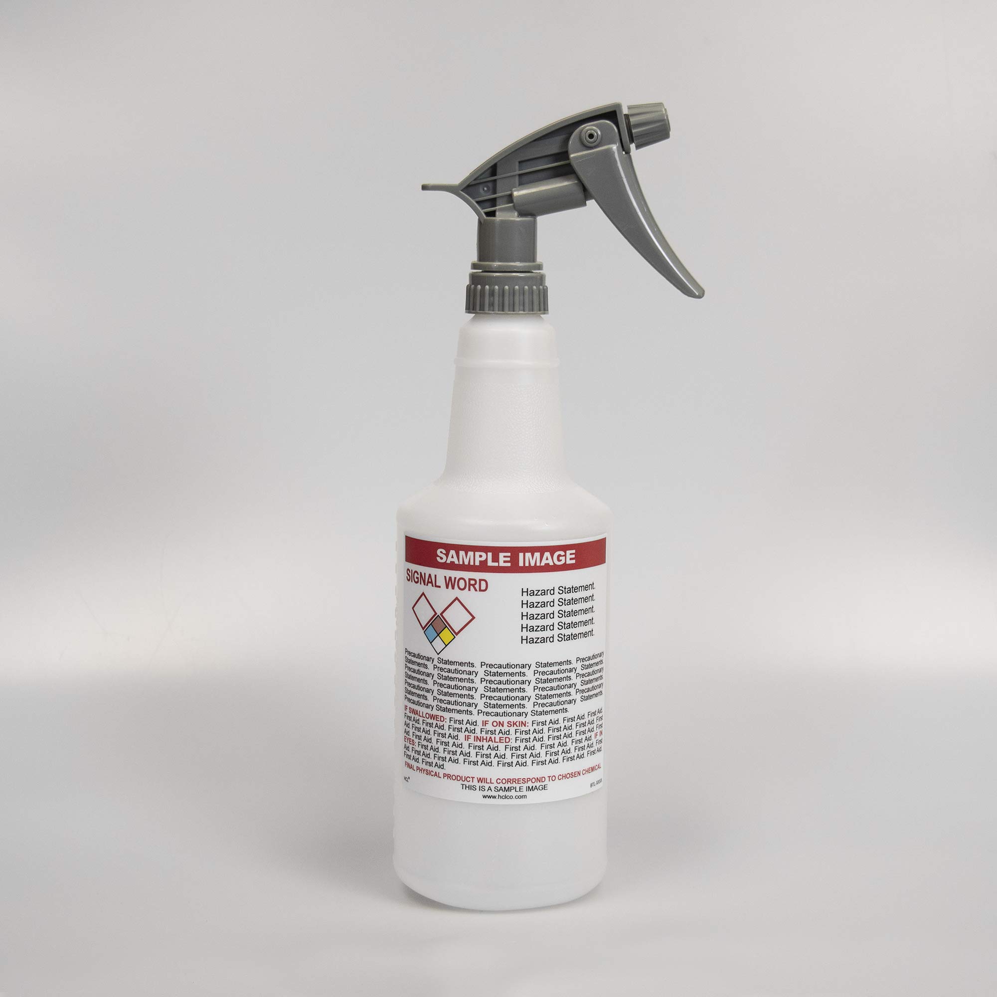 Pre-Labeled GHS Spray Bottles - 10% Bleach Solution - 16oz (Supplied Empty)